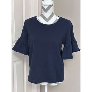 Banana republic French terry ruffle sleeve sweatshirt top